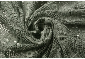 Katoen Kant Veerle Kaki Groen