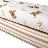 Digital  Cotton Jersey  Stripes Sand