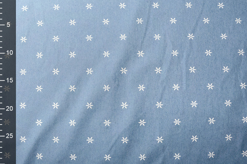 Bedrukte Jeans Puck Licht Blauw