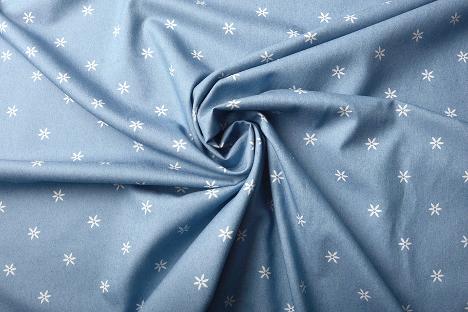 Bedrukte Jeans Puck Licht Blauw