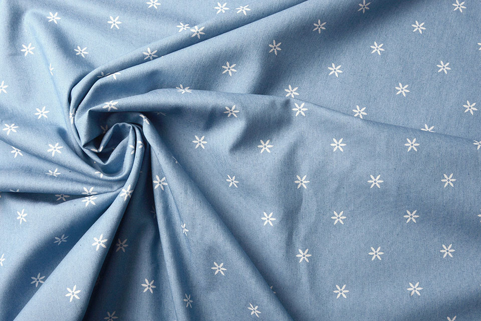 Bedrukte Jeans Puck Licht Blauw