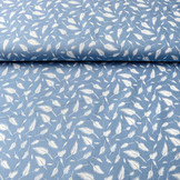 Bedruckte Jeans Federn Hellblau