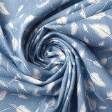 Bedrukte Jeans Veren Licht Blauw