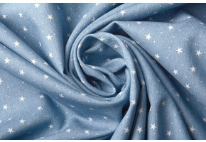 Bedruckte Jeans Sterne Hellblau