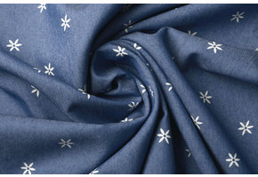 Bedruckte Jeans Puck Mittle Blau