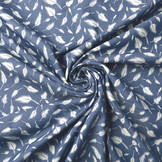 Bedrukte Jeans Veren Medium Blauw