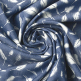 Bedrukte Jeans Veren Medium Blauw