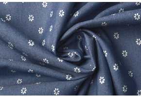 Bedruckte Jeans Margarita Mittelblau