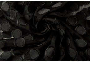 Fine Tulle Dots Black