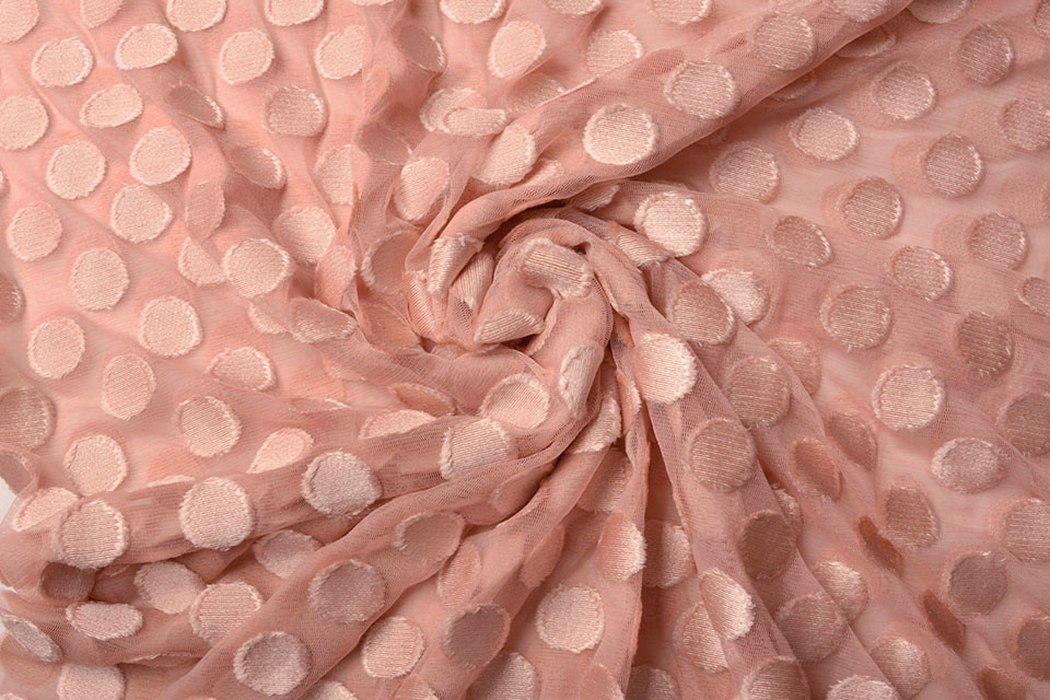 Fine Tule Dots Powder Pink
