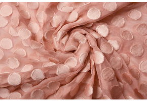 Fijne Tule Dots Poeder Roze