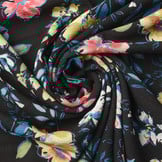 Crepe Bedrukt Fabiola Zwart