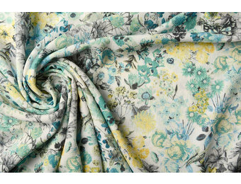 Crepe Printed Philou Green