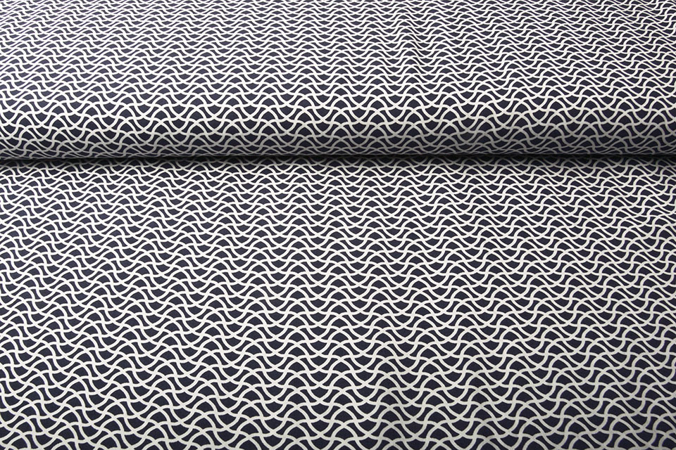 Poplin Viscose Mizani Marine Blauw
