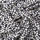 Poplin Viscose Ranuncolo Navy Blue