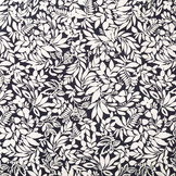 Poplin Viscose Listy Navy Blue