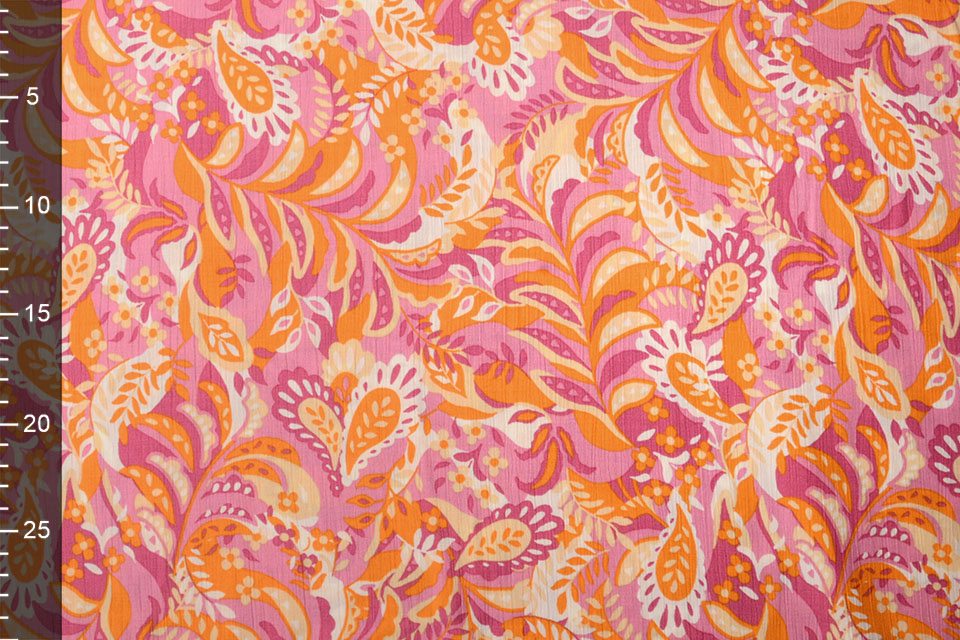 Viscose Crepe Moby Oranje Roze