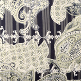 Chiffon Satin Lurex Perhiasan Navy Blue