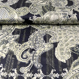 Chiffon Satin Lurex Perhiasan Marine Blauw