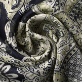 Chiffon Satin Lurex Perhiasan Marine Blauw