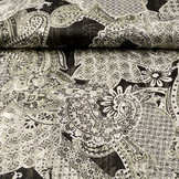 Chiffon Satin Lurex Perhiasan Black