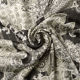 Chiffon Satin Lurex Perhiasan Zwart