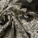 Chiffon Satin Lurex Perhiasan Black