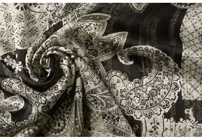 Chiffon Satin Lurex Perhiasan Schwarz