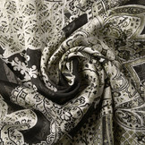 Chiffon Satin Lurex Perhiasan Black