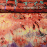 Chiffon Satin Lurex Kalawai Red