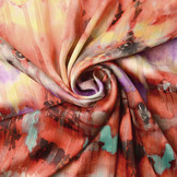 Chiffon Satin Lurex Kalawai Red