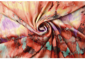 Chiffon Satin Lurex Kalawai Rot