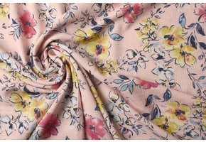 Crepe Printed Fabiola Pink