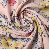 Crepe Bedrukt Fabiola Roze