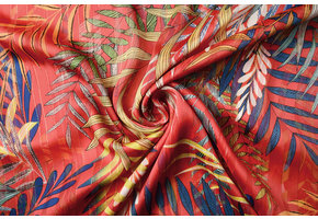 Chiffon Satin Lurex Zaridana Rot