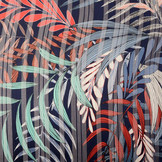 Chiffon Satin Lurex Zaridana Marineblau