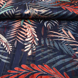 Chiffon Satin Lurex Zaridana Marineblau