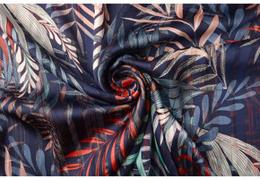 Chiffon Satin Lurex Zaridana Navy Blue