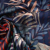 Chiffon Satin Lurex Zaridana Navy Blue