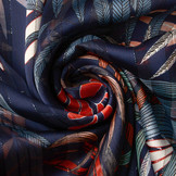 Chiffon Satin Lurex Zaridana Marineblau