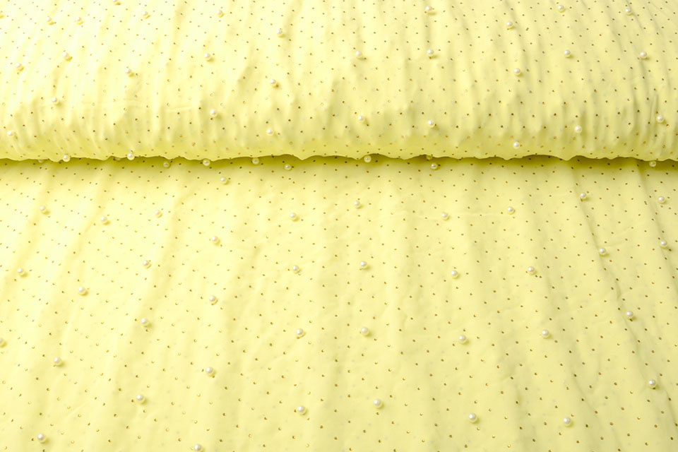 Hi Multi Chiffon Parel Pastel Geel