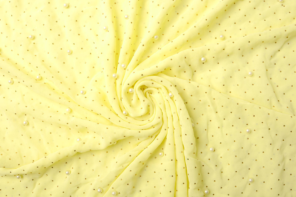 Hi Multi Chiffon Parel Pastel Geel