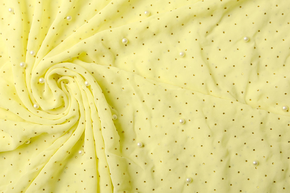 Hi Multi Chiffon Parel Pastel Geel