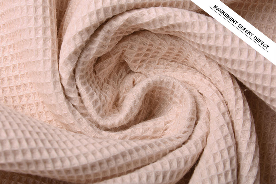 Mini Waffelpiqué Baumwolle Puderrosa