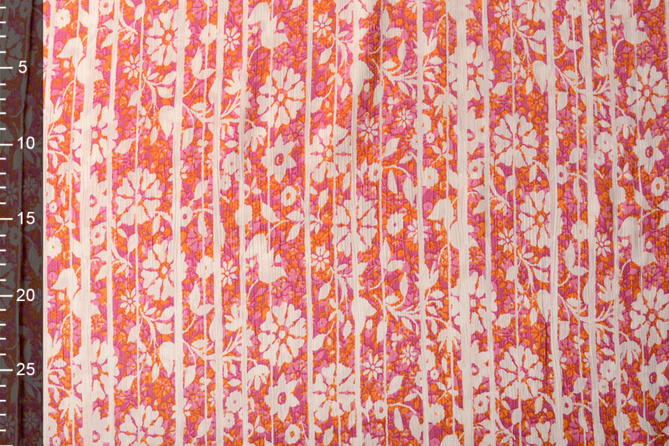 Viscose Crepe Blitz Roze Oranje