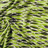 Chiffon Kasa Limettengrün Schwarz