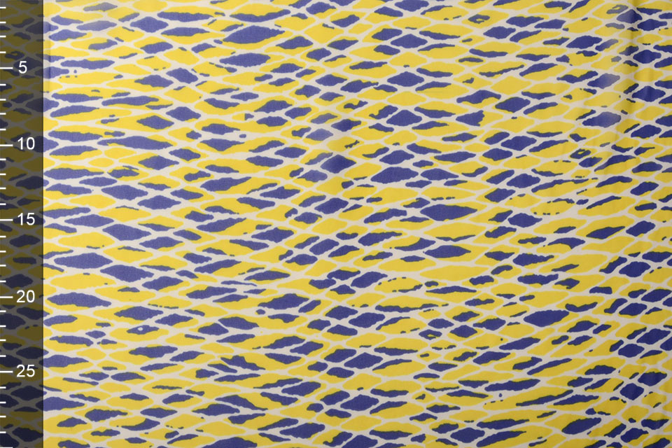 Chiffon Kasa Geel Blauw