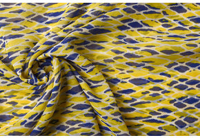 Chiffon Kasa Yellow Blue