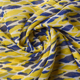 Chiffon Kasa Gelb Blau