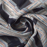 Crêpe Chiffon Layini Marine Blauw